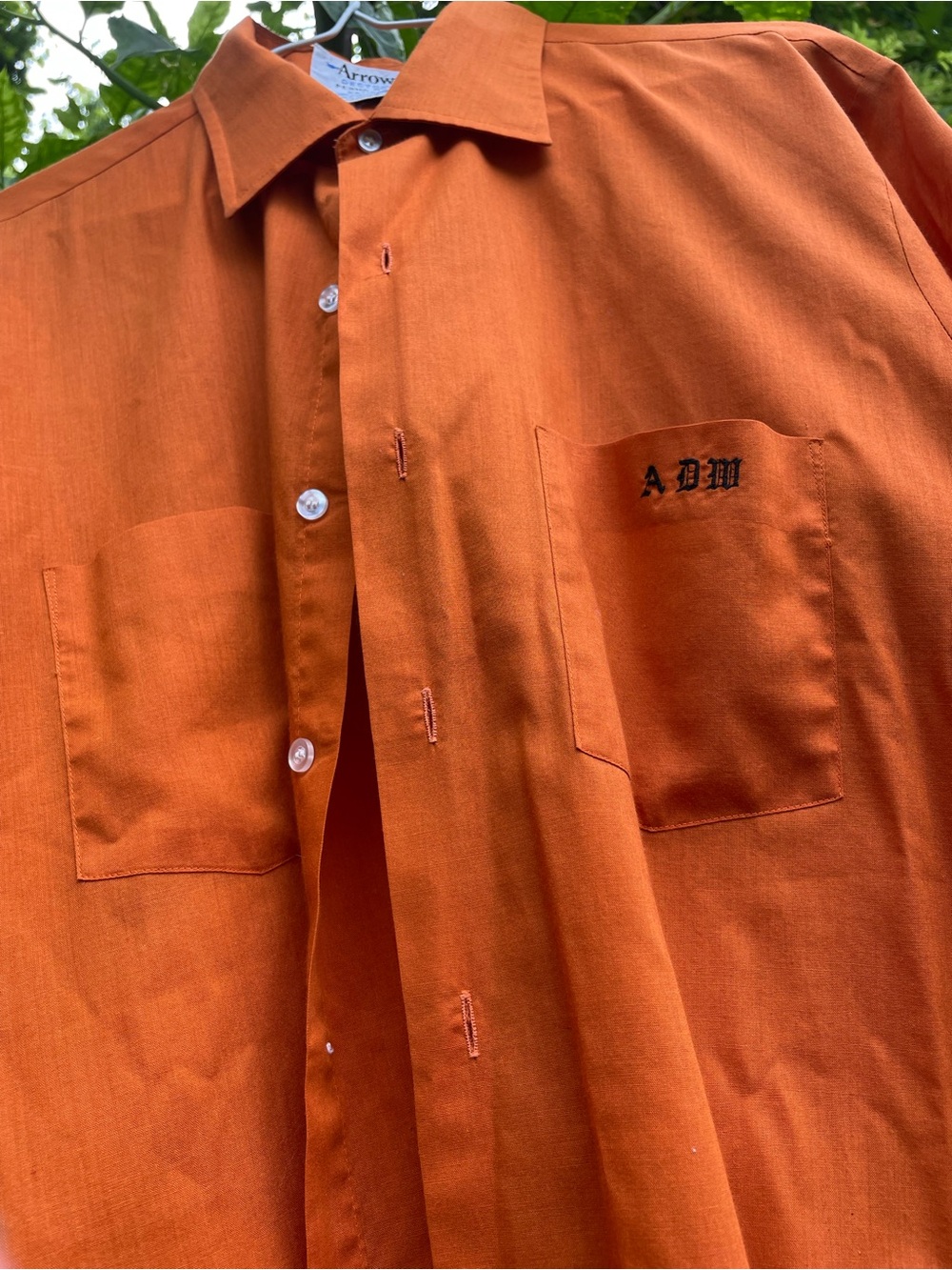 Vintage 1960s Authentic Midcentury Short Sleeve Button Up Dress Shirt Made USA